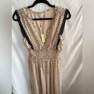 Max Studio Maxi Dress Pink Dots